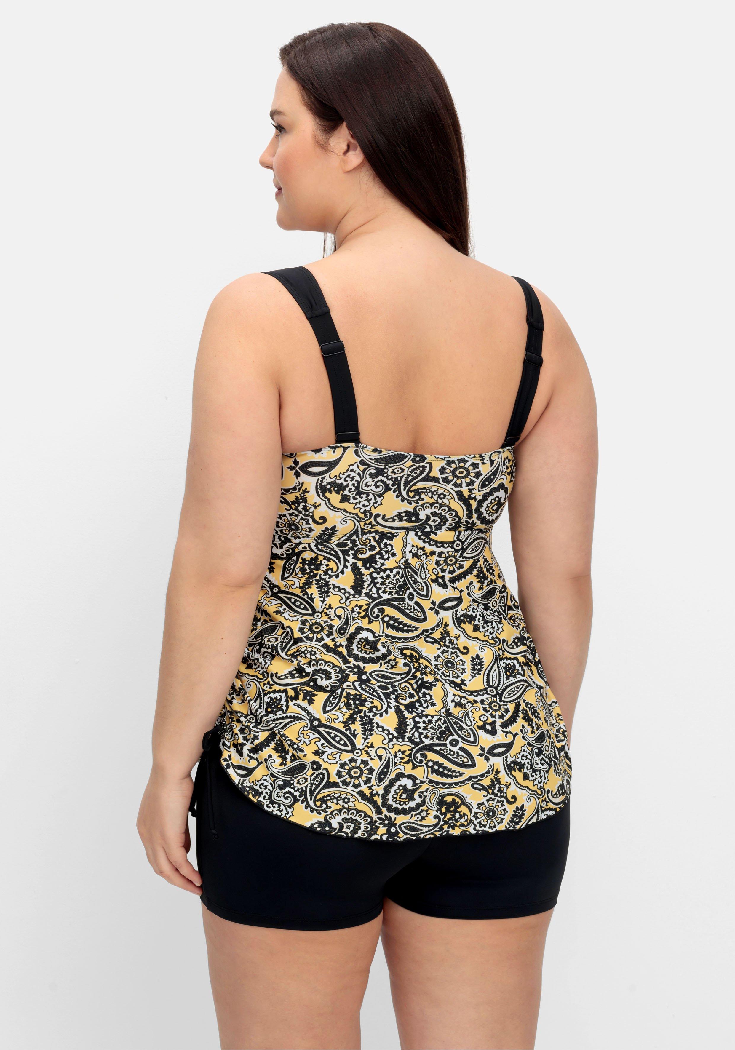 Tankini-Oberteil im Paisleymuster, mit Raffung seitlich