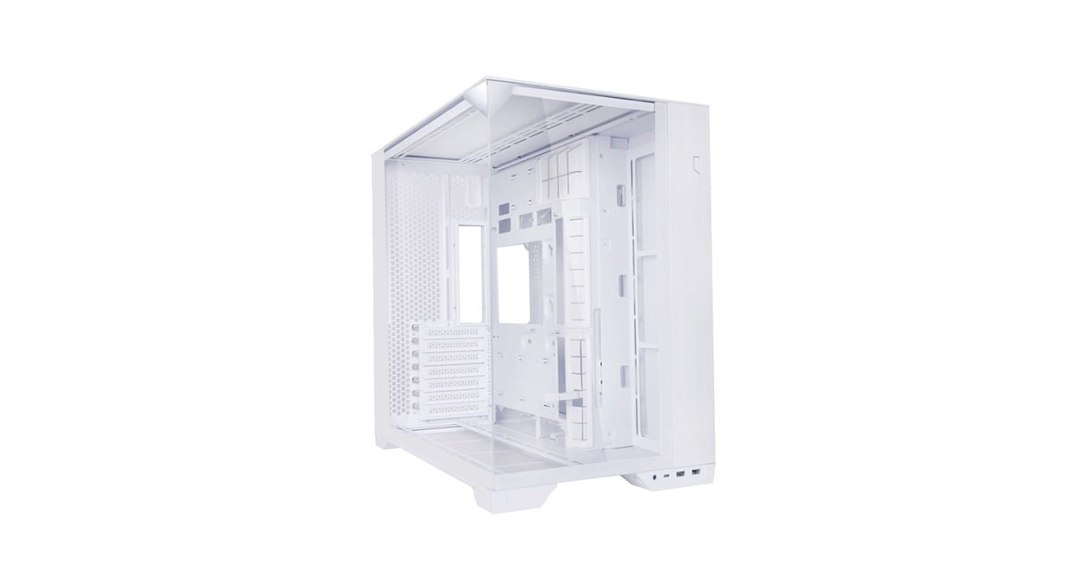 Lian LiO11 Vision Compact midi tower behuizing  (Wit | 2x USB-A | 1x USB-C | Tempered Glass)
