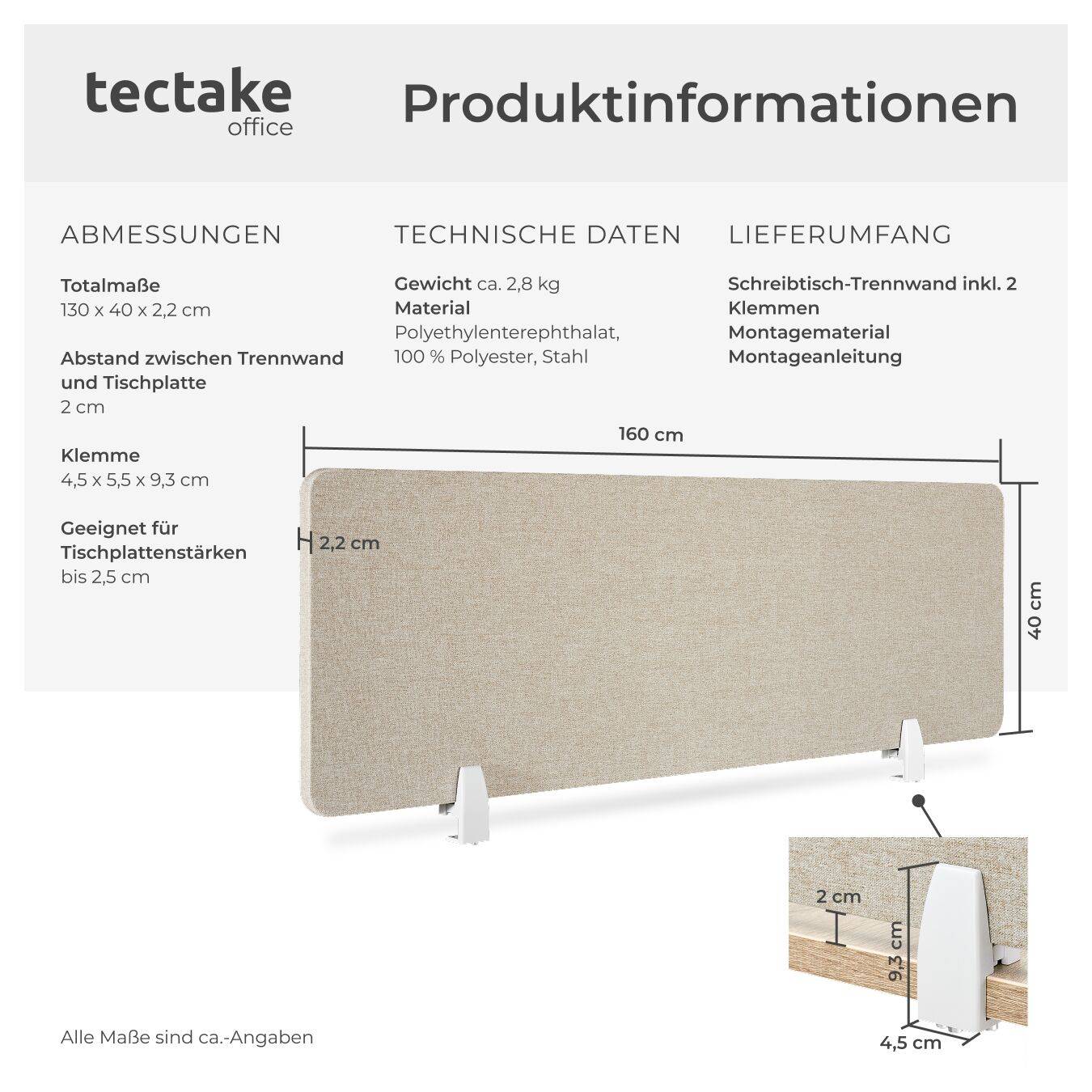 Schreibtisch Trennwand Noisy