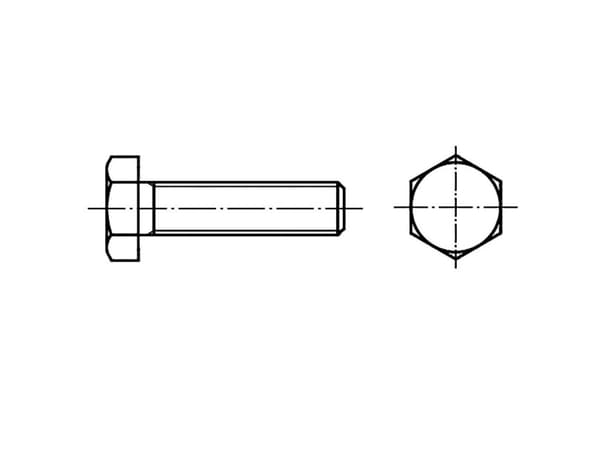 TOOLCRAFT 128585 Sekskantsskrue M18 180 mm Udvendig sekskant DIN 933 Stål 25 stk