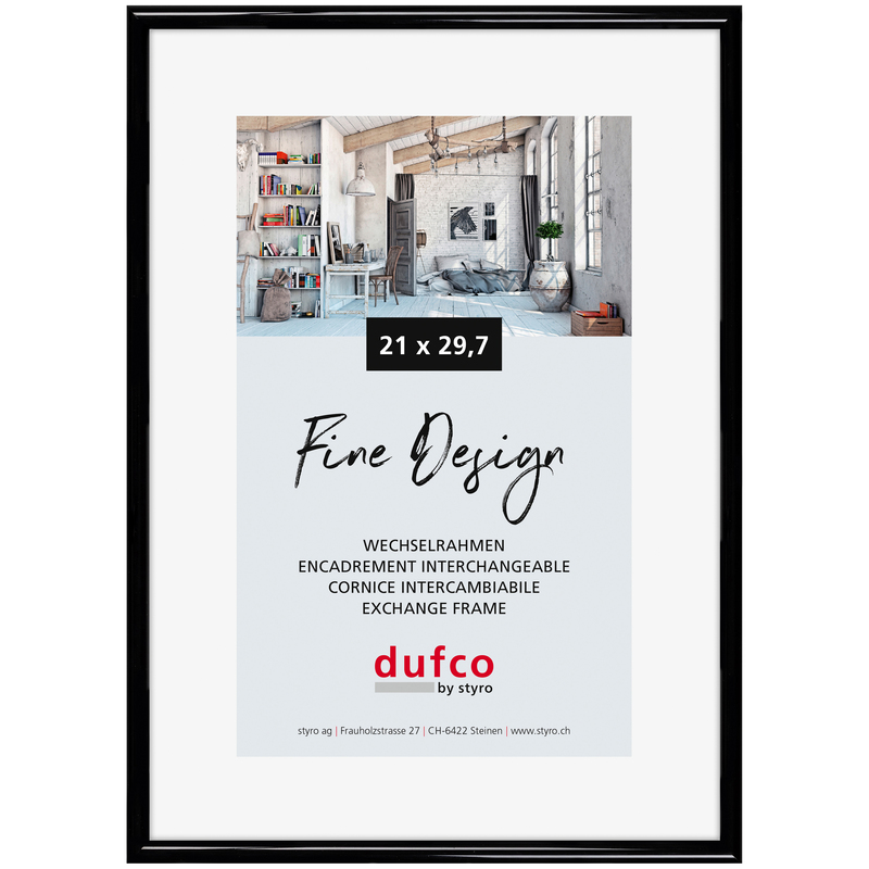 Dufco Bilderrahmen, 21 x 29.7 cm, schwarz