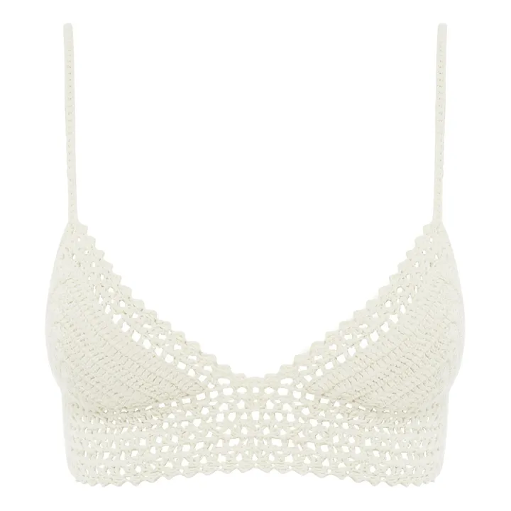 She Made Me Haut de Maillot Babydoll Crochet | Naturel