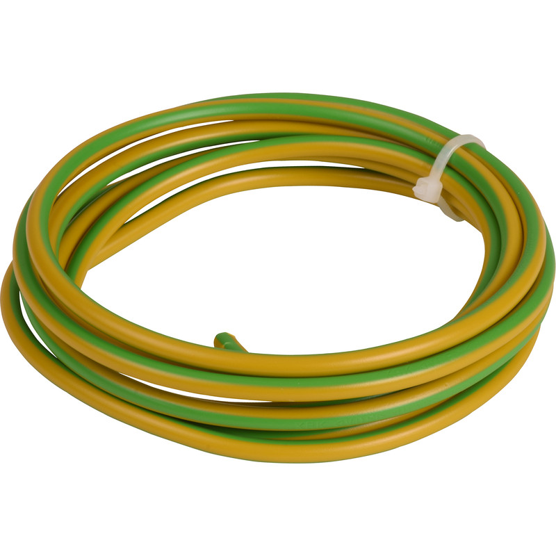 Installatiedraad VD H07V-U 2,5m 6mm² geel/groen