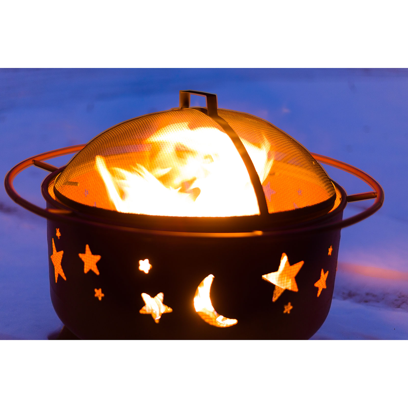 LANDMANN Feuerkorb - schwarz - Stahl - 75 cm