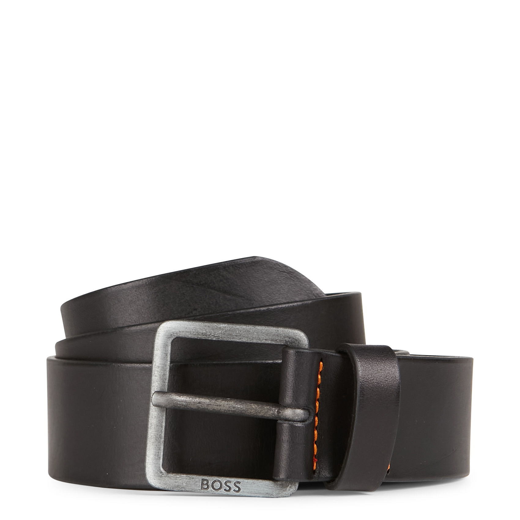 Ceinture en cuir lisse| Noir