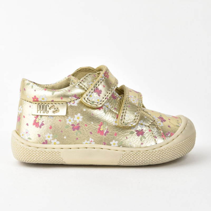 Naturino Naturino Barefoot Amur Velcros Print Soft Flowers Platinium