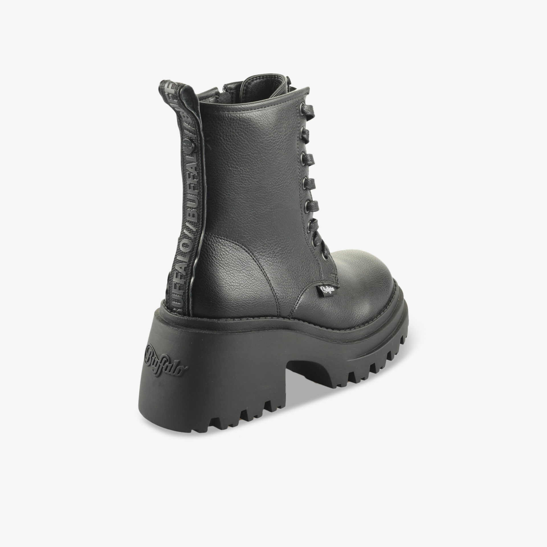 Buffalo Damen Schnürstiefeletten schwarz