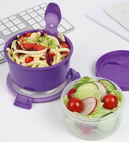 Sistema Brotdose m. Besteck - Lunch Stack - 965 ml - Blau
