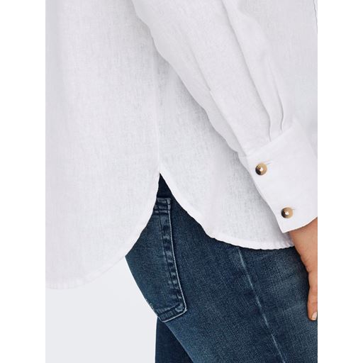 JDY Say Linen Skjorte, Bright White, M