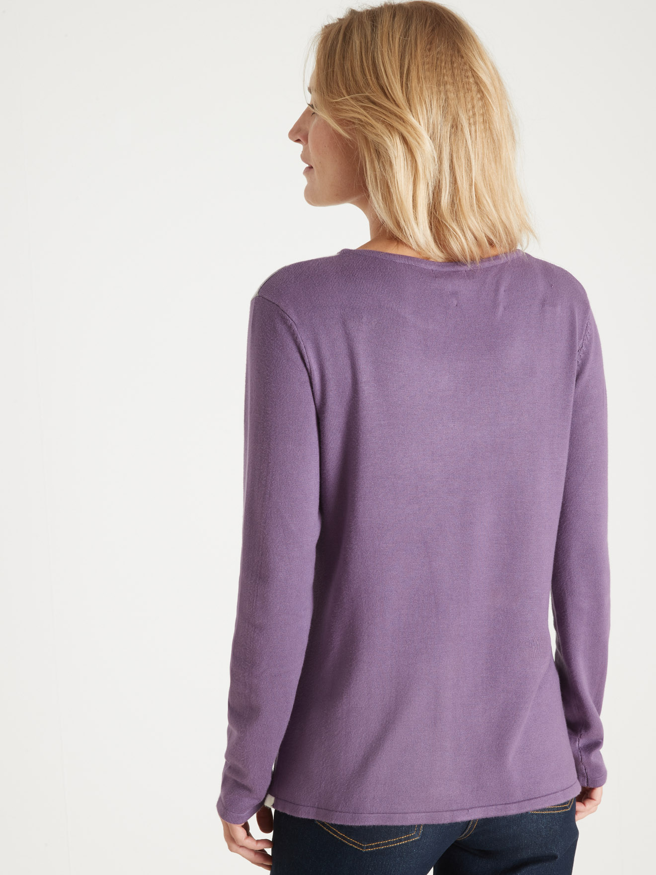 Pull en maille jersey intarsia