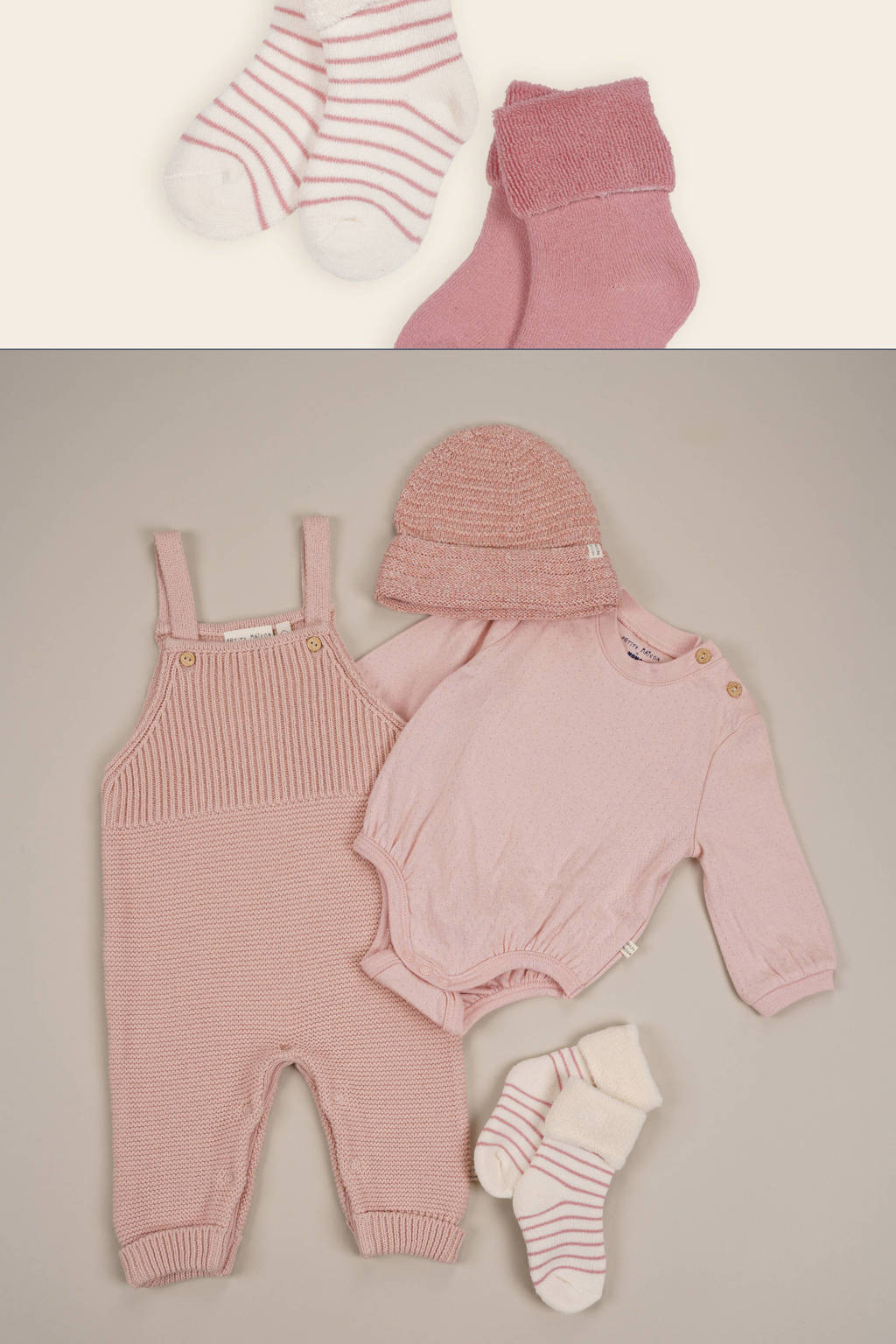 Petite Maison baby tuinbroek Seyo roze