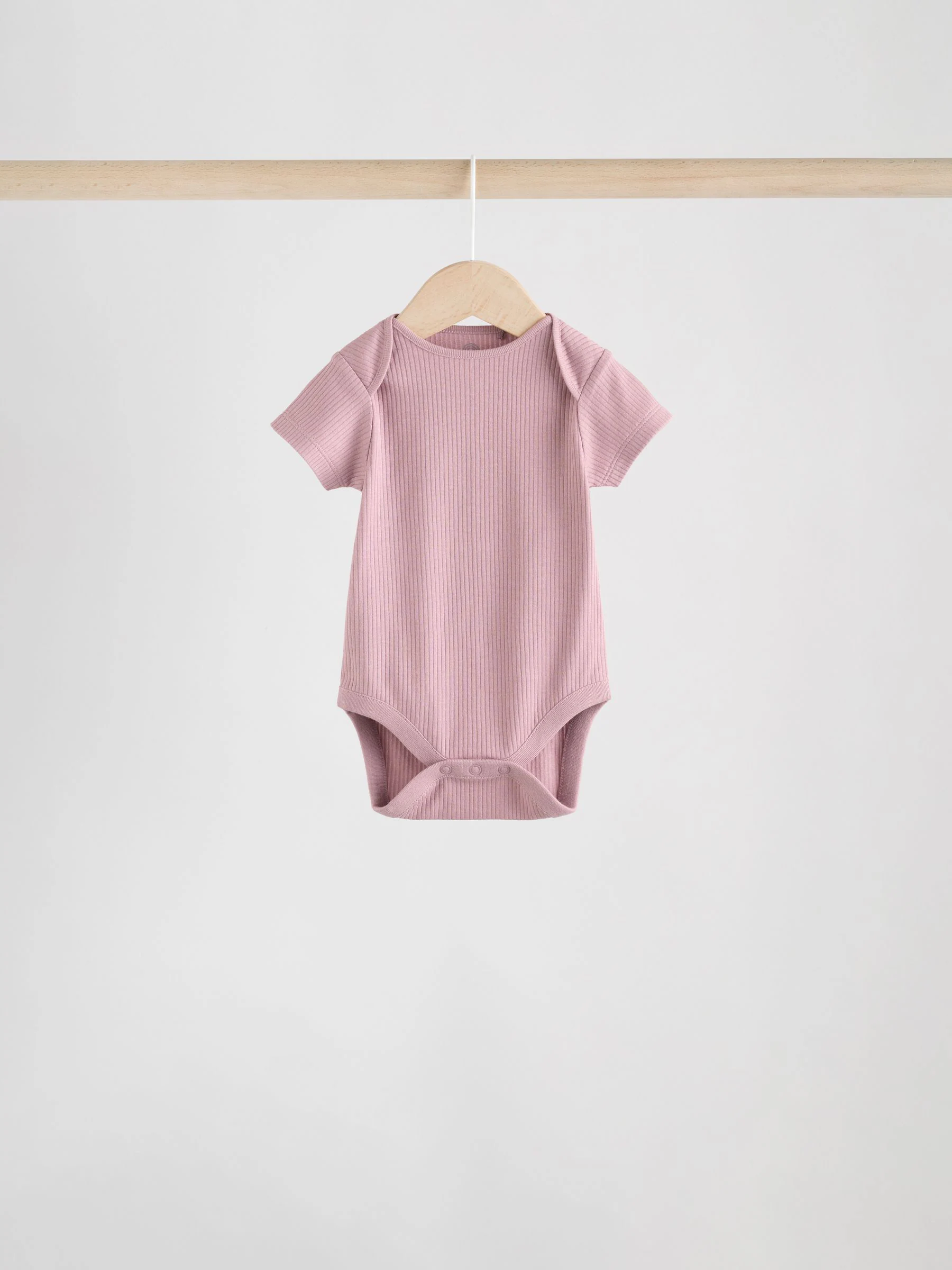 Roze - 5 Babyrompertjes met korte mouwen