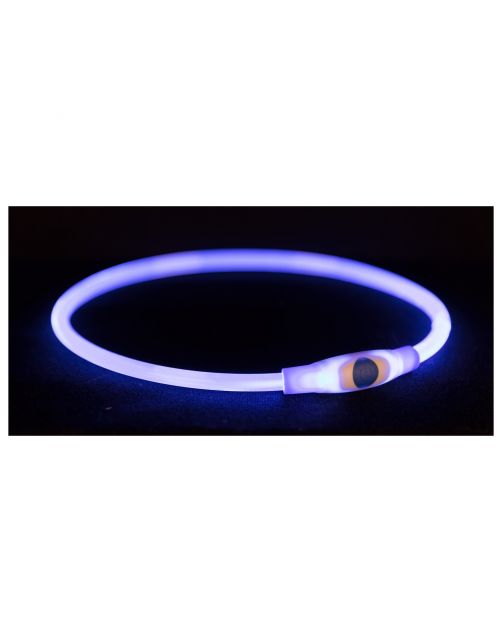 Trixie Usb Flash Lichtgevende Band Ø 8 Mm Blauw - Hondenveiligheidslampje