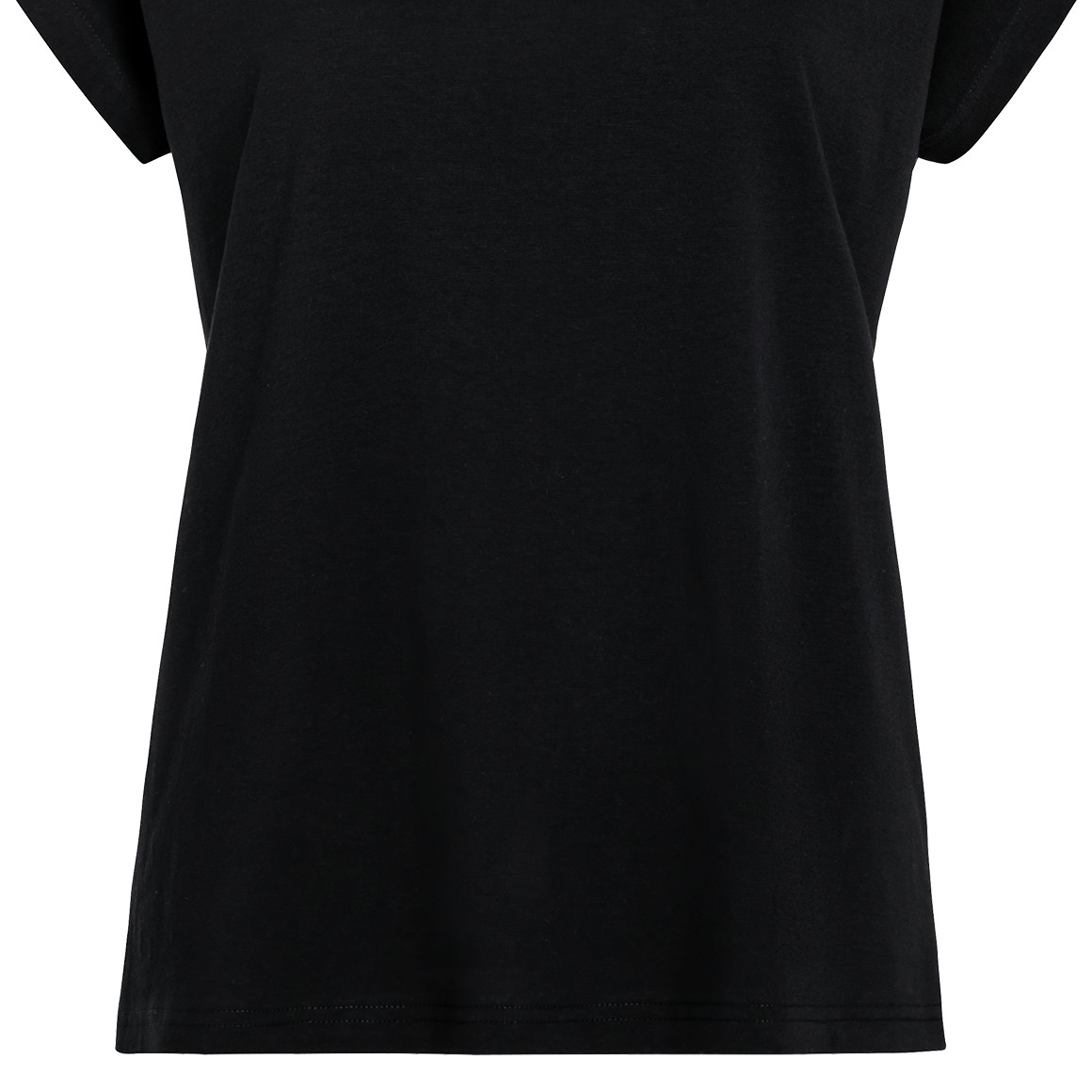 Jonas Nielsen Damen T-Shirt mit überschnittenen Ärmeln schwarz