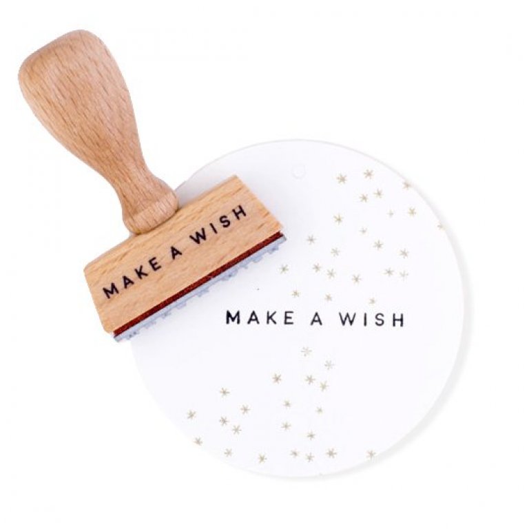 Motivstempel aus Holz, Typo