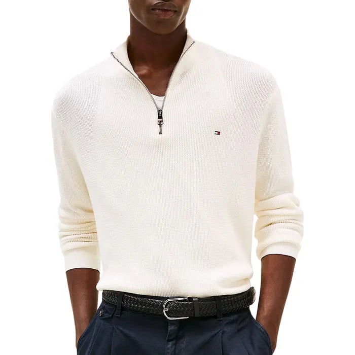 Tommy Hilfiger Textured Quarter Zip Sweater Heren