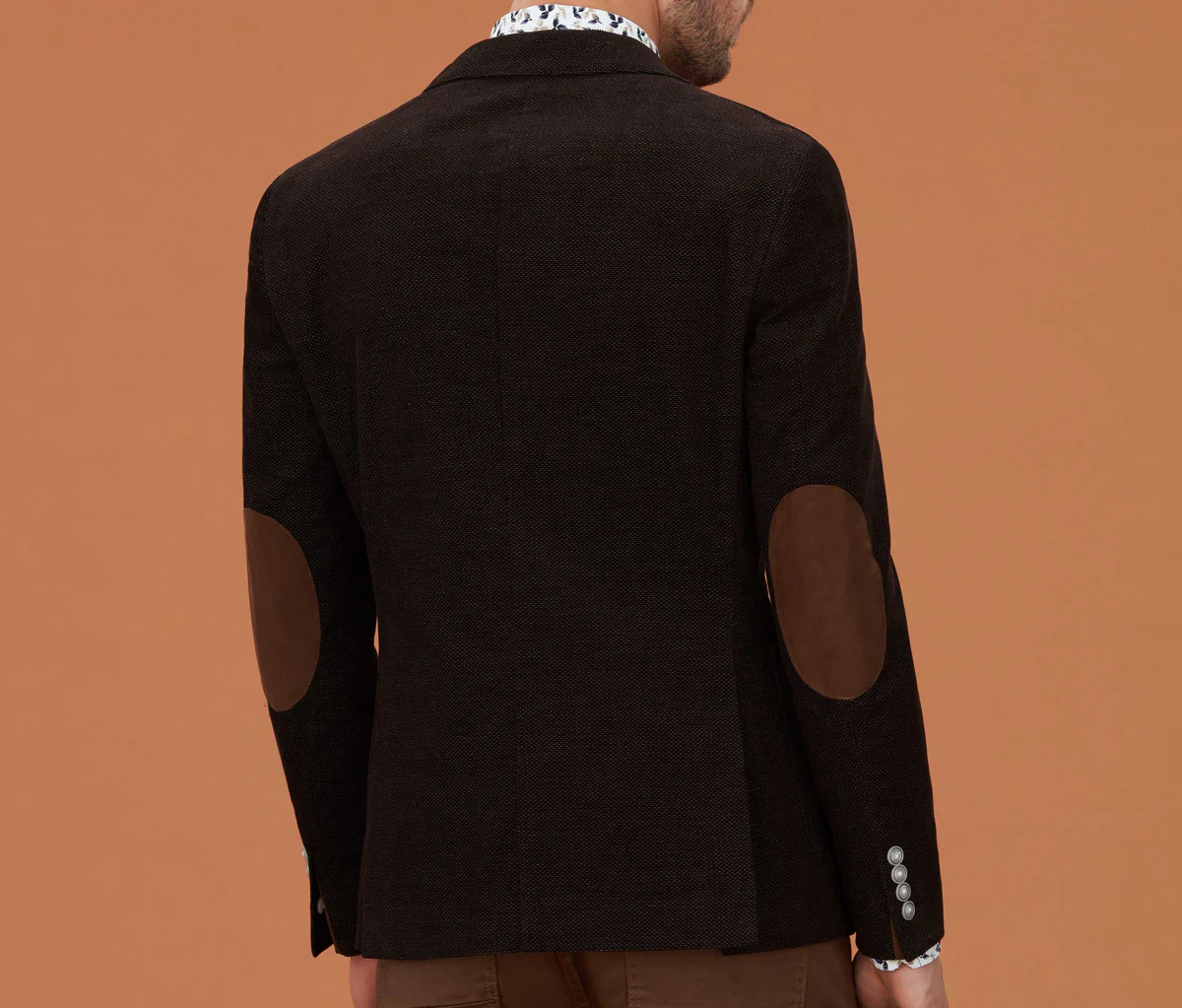 Veste casual velours marron 