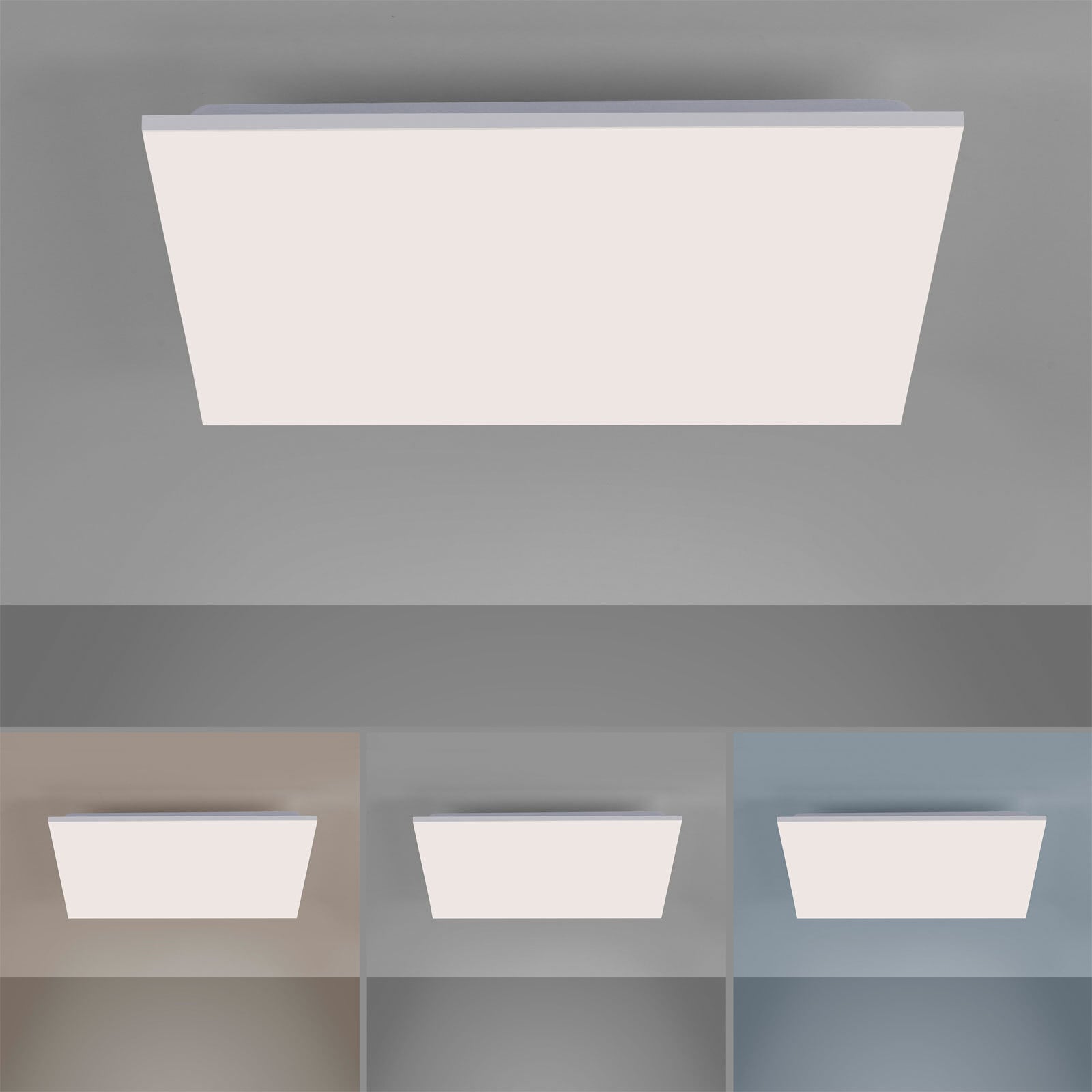 LED-Deckenleuchte Canvas 60x60x7,2 cm weiß