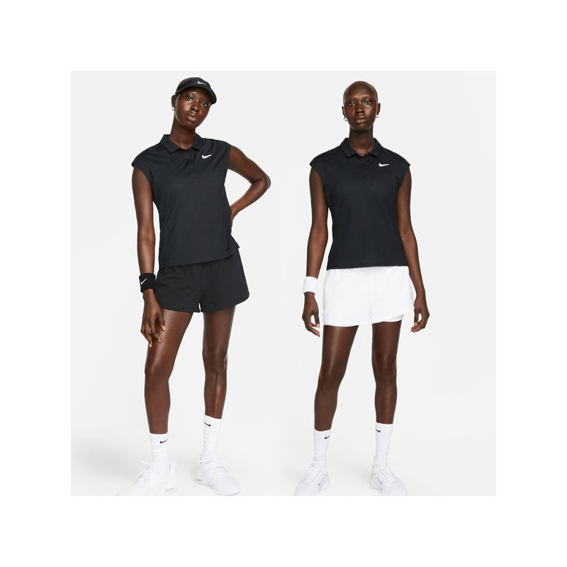 Short tennis femme Nike Court Advantage blanc ou noir
