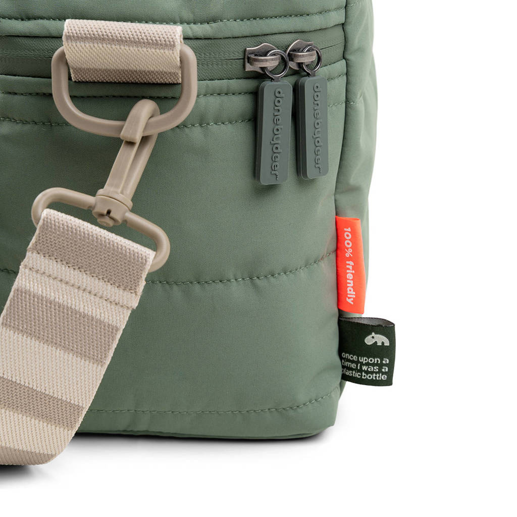 Quilted insulated bag Croco Green