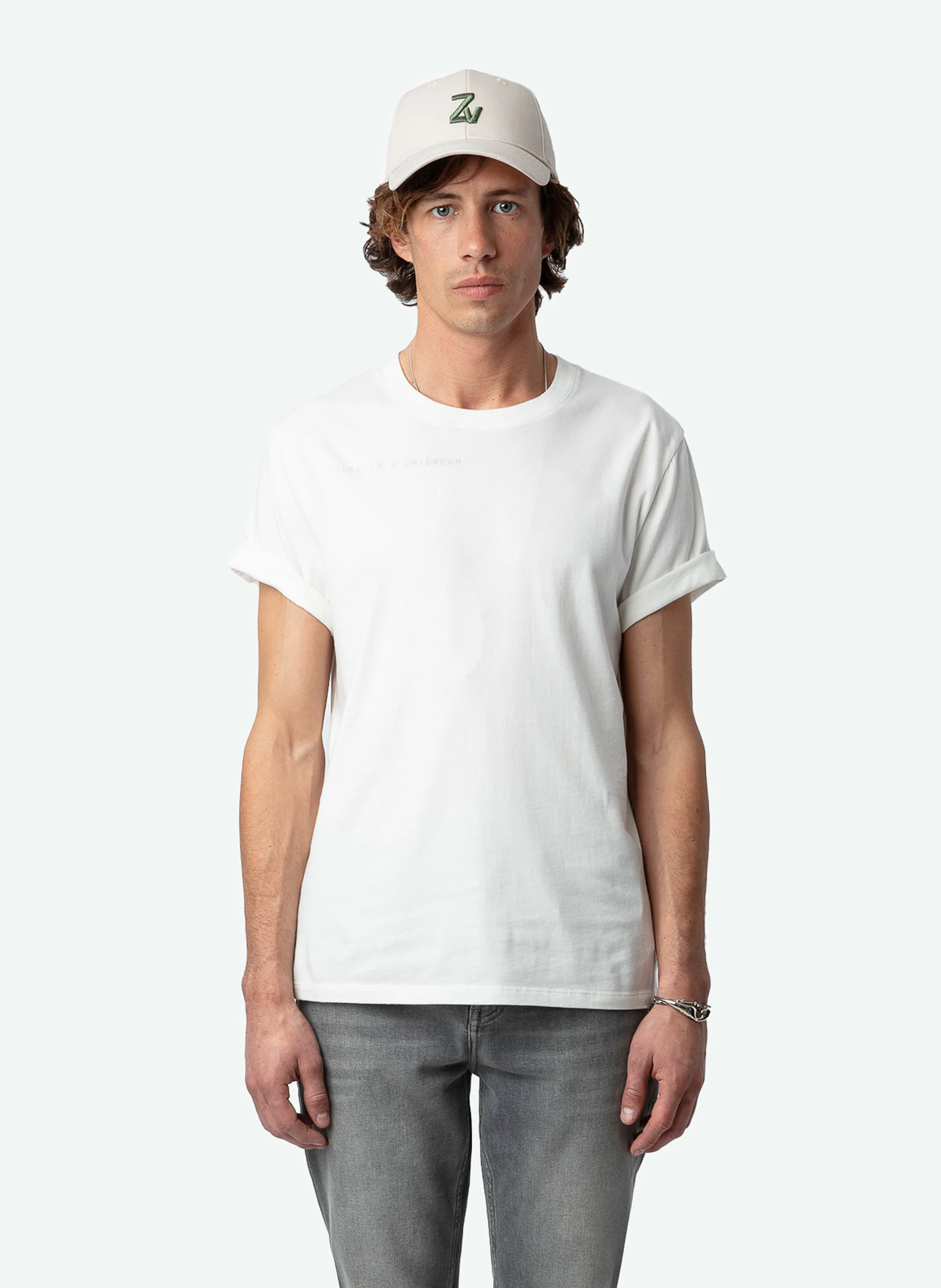 TOMMY - Tee-shirt droit col rond en coton bio | Blanc