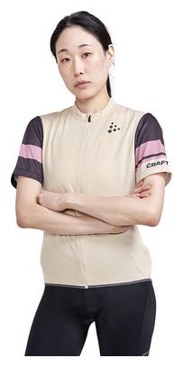 Maillot manches courtes Femme Craft Core Endur Beige Noir