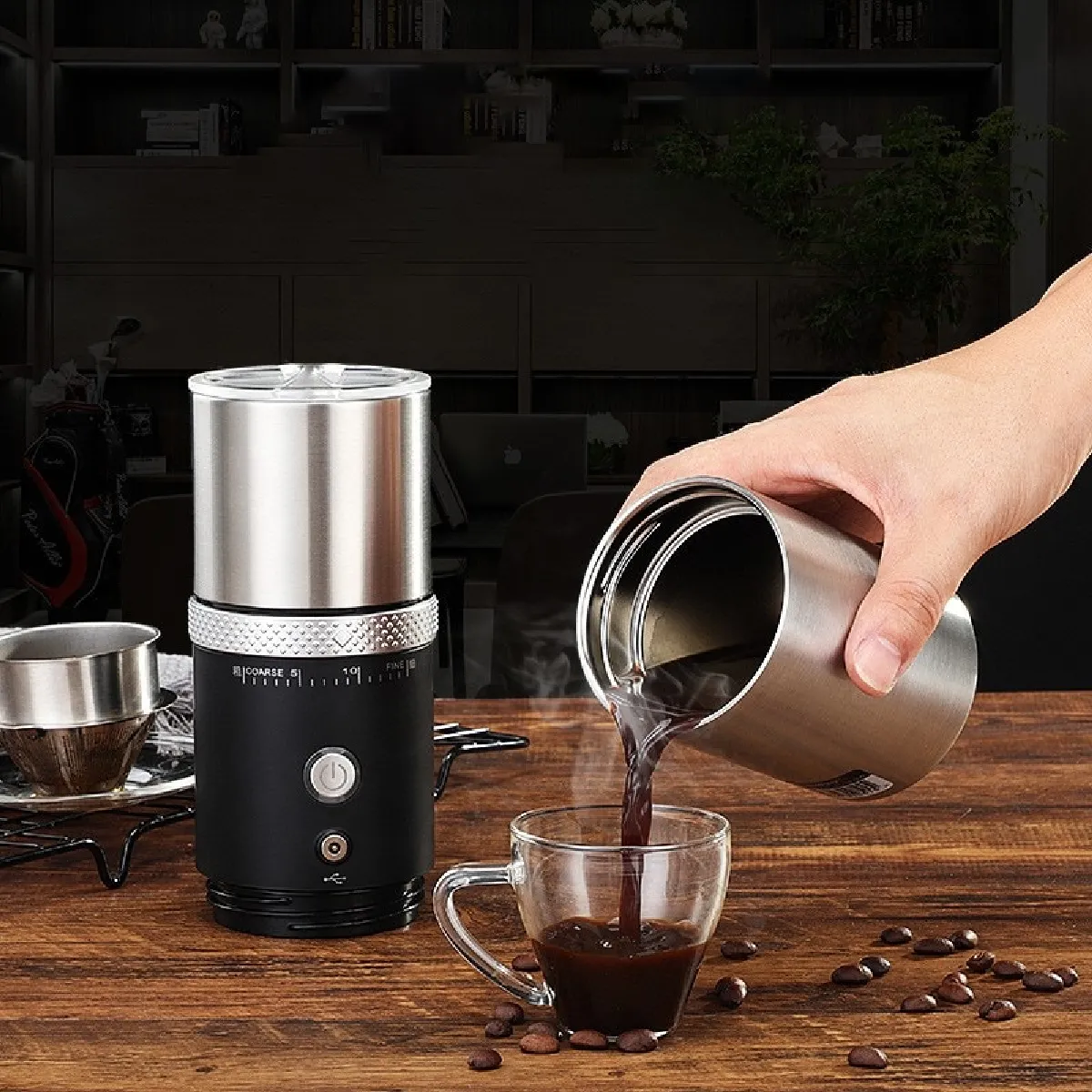 Moulin à café automatique USB Universal - Noir