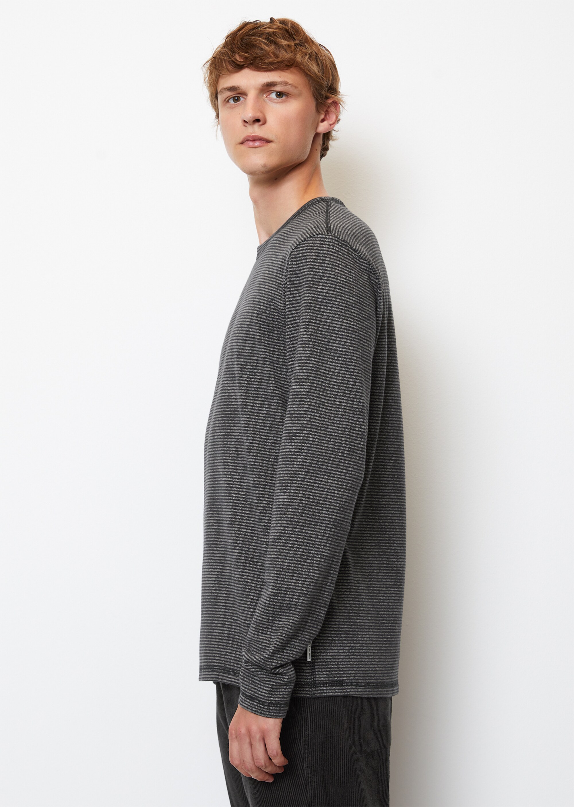 Longsleeve regular aus gestreiftem Grindle-Jersey