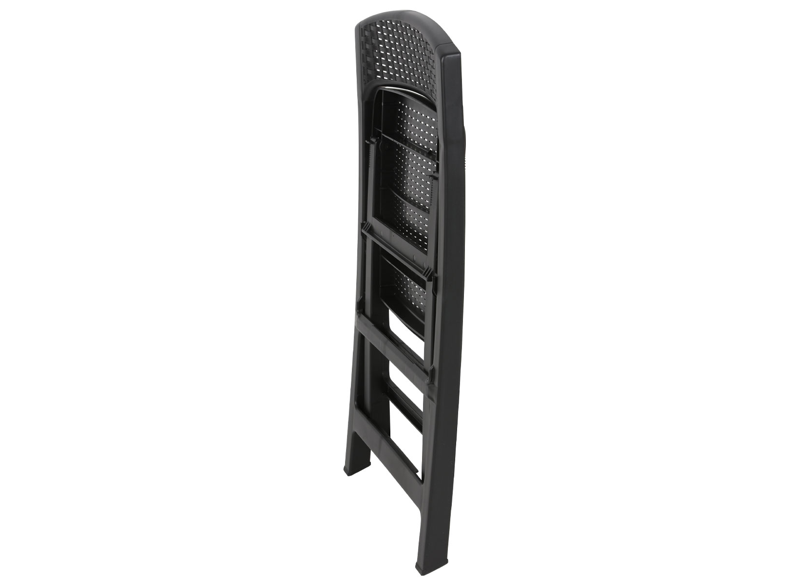 Klappstuhl Asso Rattanoptik 48x76x47cm Anthrazit