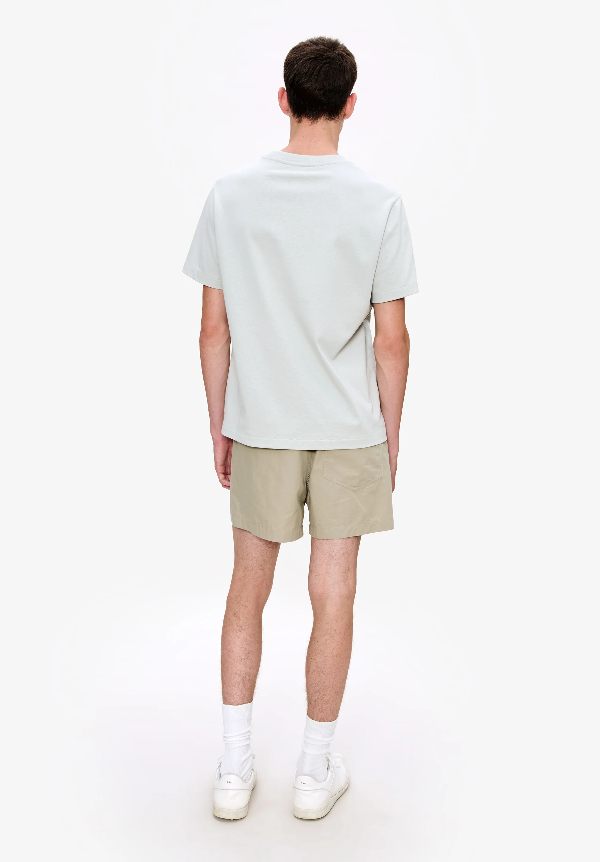 t-shirt standard rue madame GOTS - Bleu gris/blanc