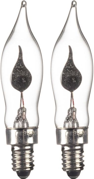 Reserve Kerstlampjes - Warm Wit - E10 Fitting - 230V - 1,5W - Set van 2 stuks