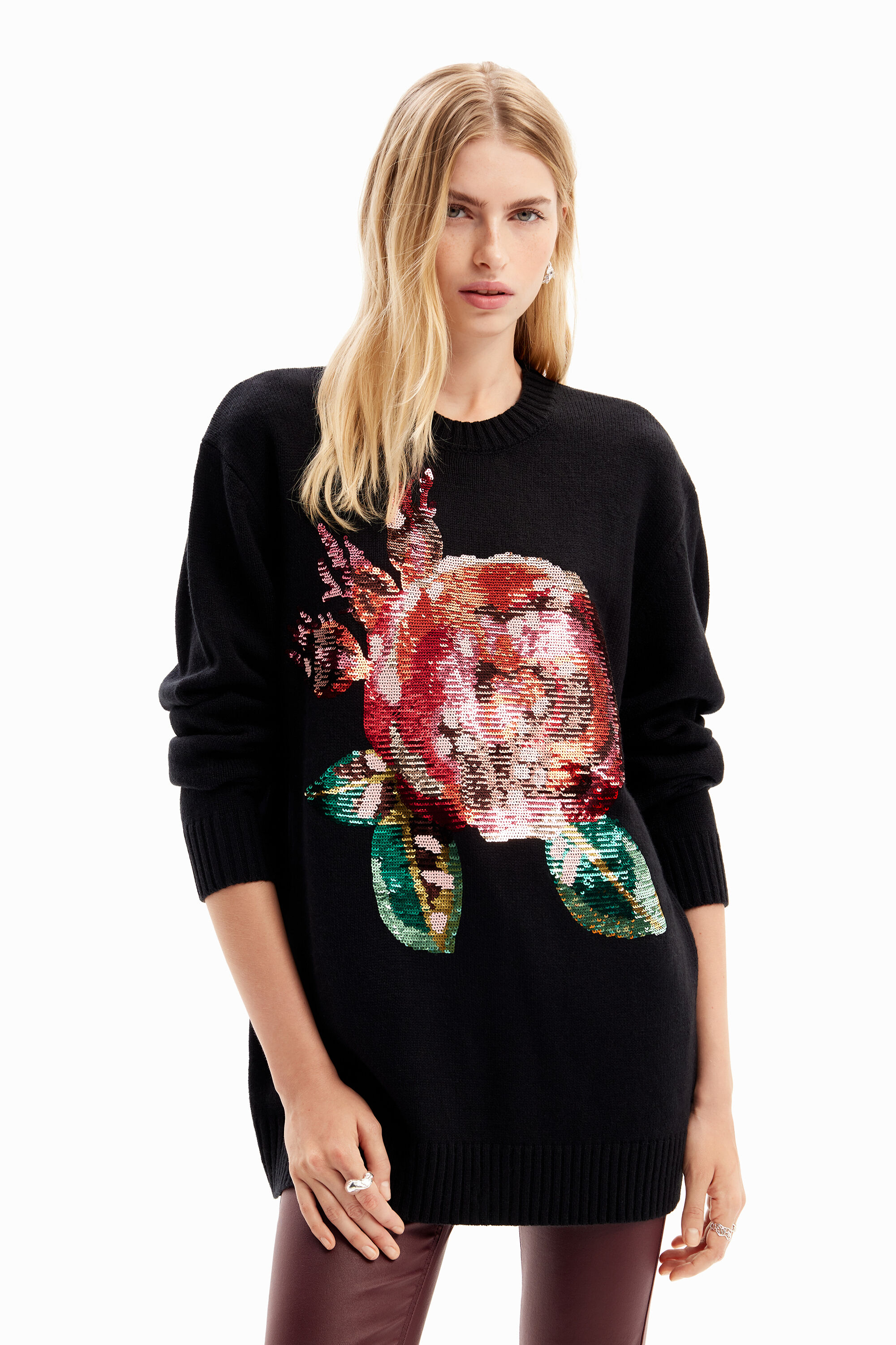 Camisa oversized de lantejoulas M. Christian Lacroix