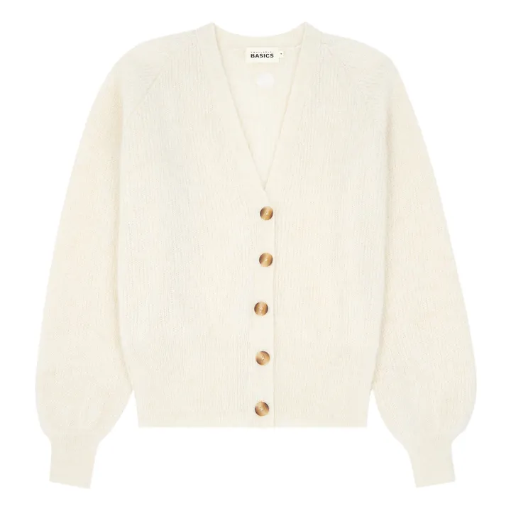 SMALLABLE BASICS Cardigan Femme Alpaga | Blanc cassé