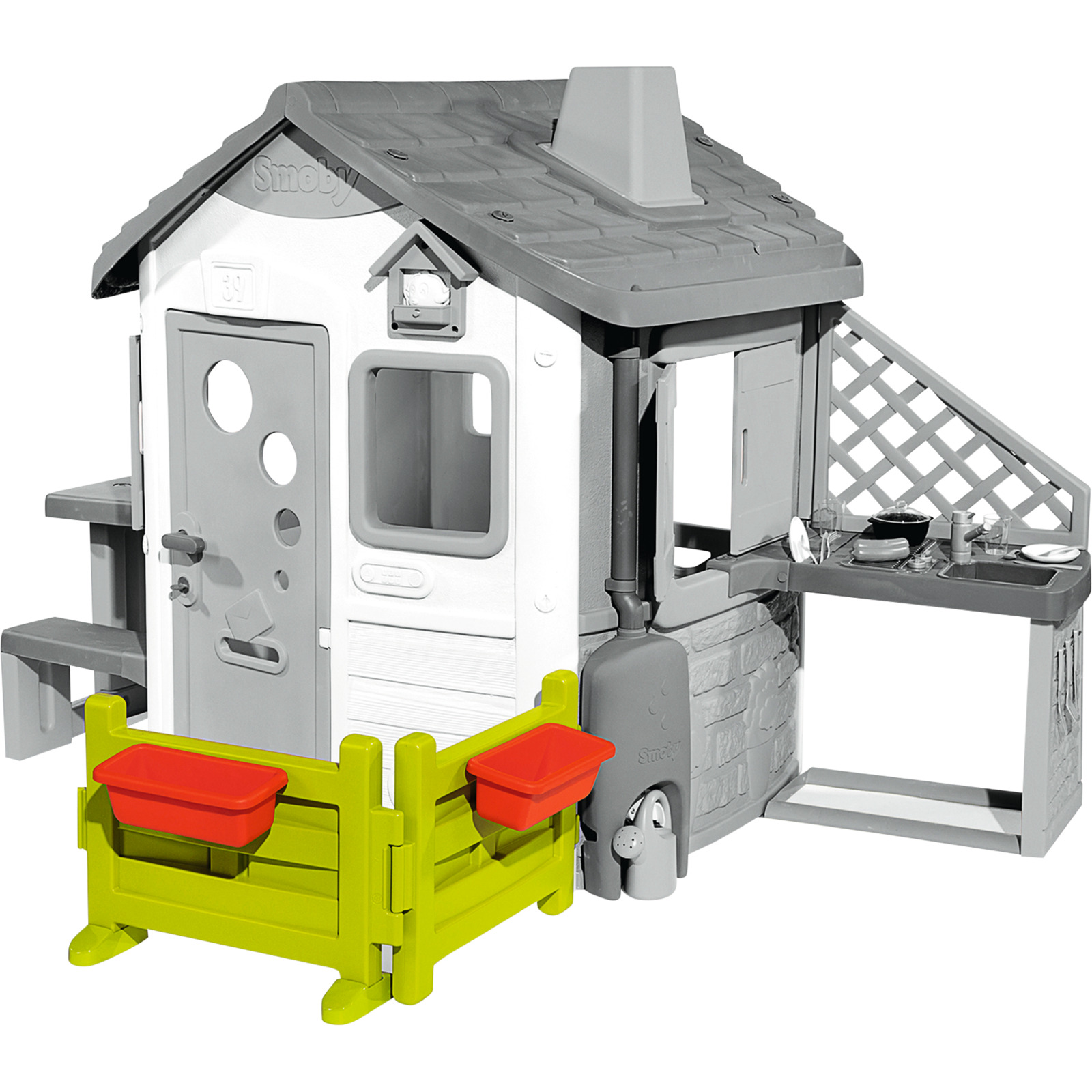 SMOBY Gartenzaun mit Blumenkasten