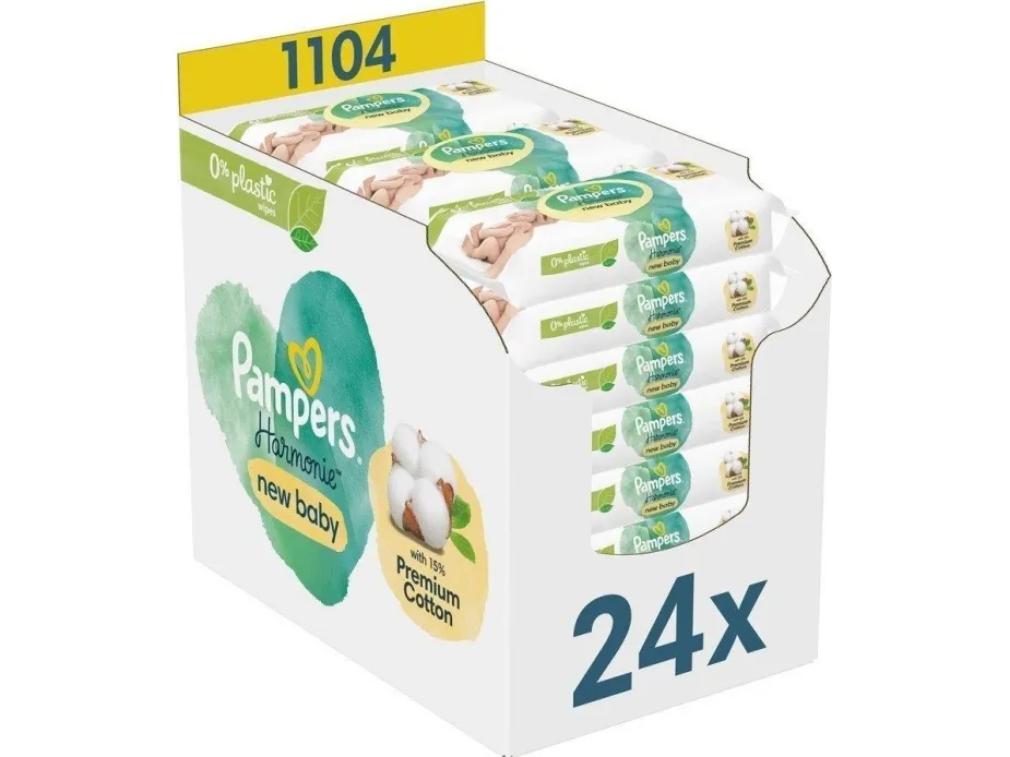 Pampers Harmonie Aqua New Baby vådservietter 24x46 stk.