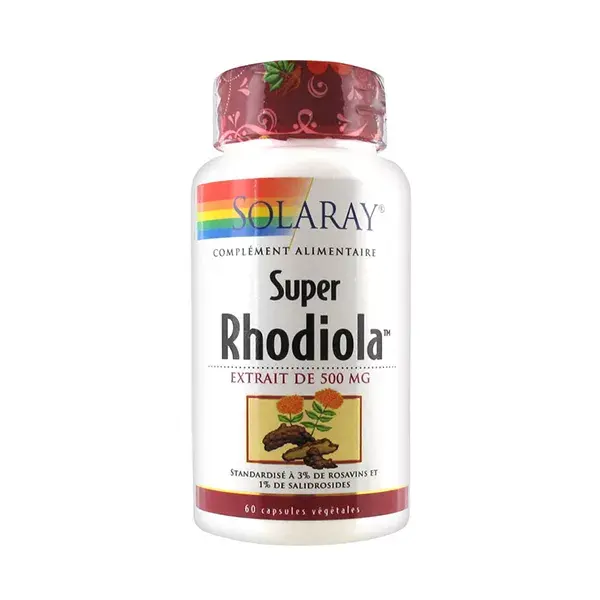 Solaray Super Rhodiola 500mg 60 cápsulas vegetais