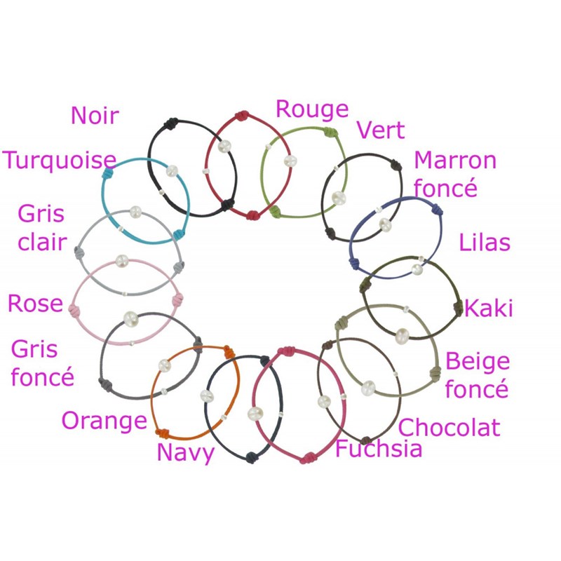 Bracelet Enfant La Perle Blanche des Petites Poulettes - Classics - Noir
