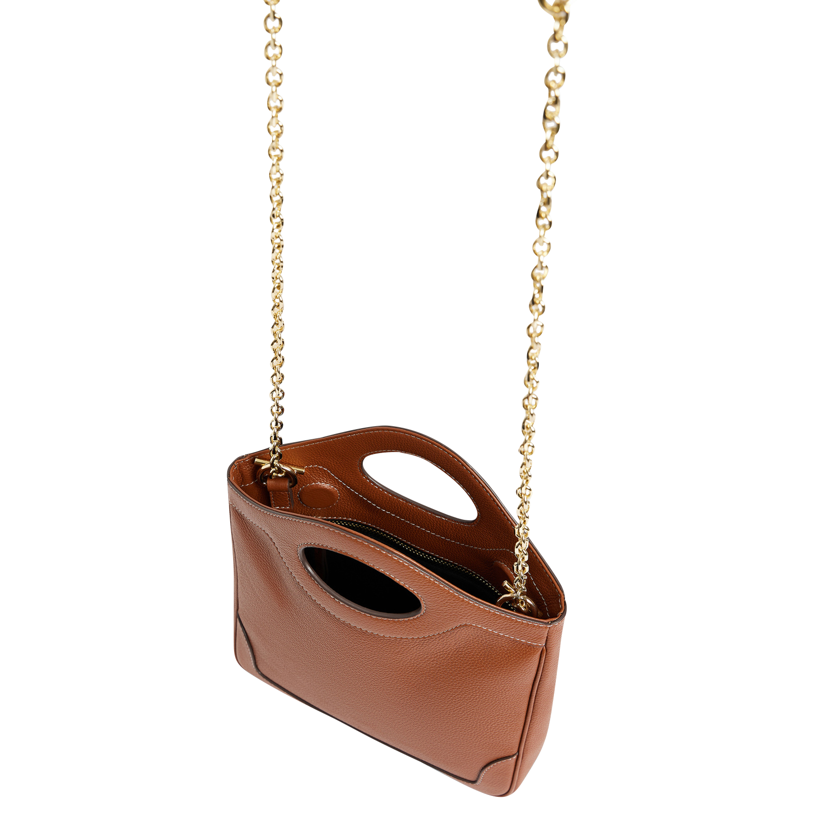 MINI GABRIEL - Sac bandoulière en cuir | Marron