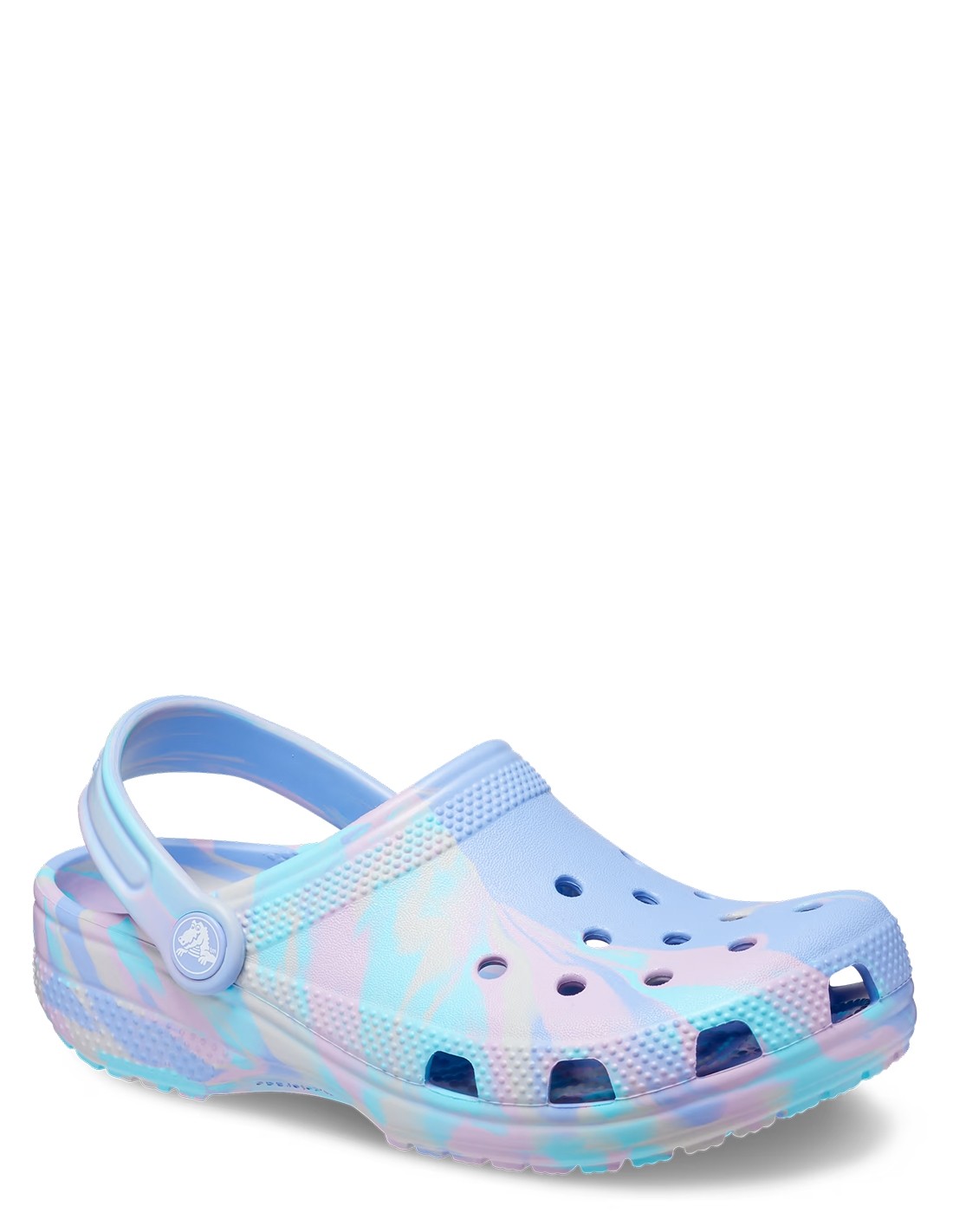 crocs sabots femme enfant classic marbled clog marbré rose bleu