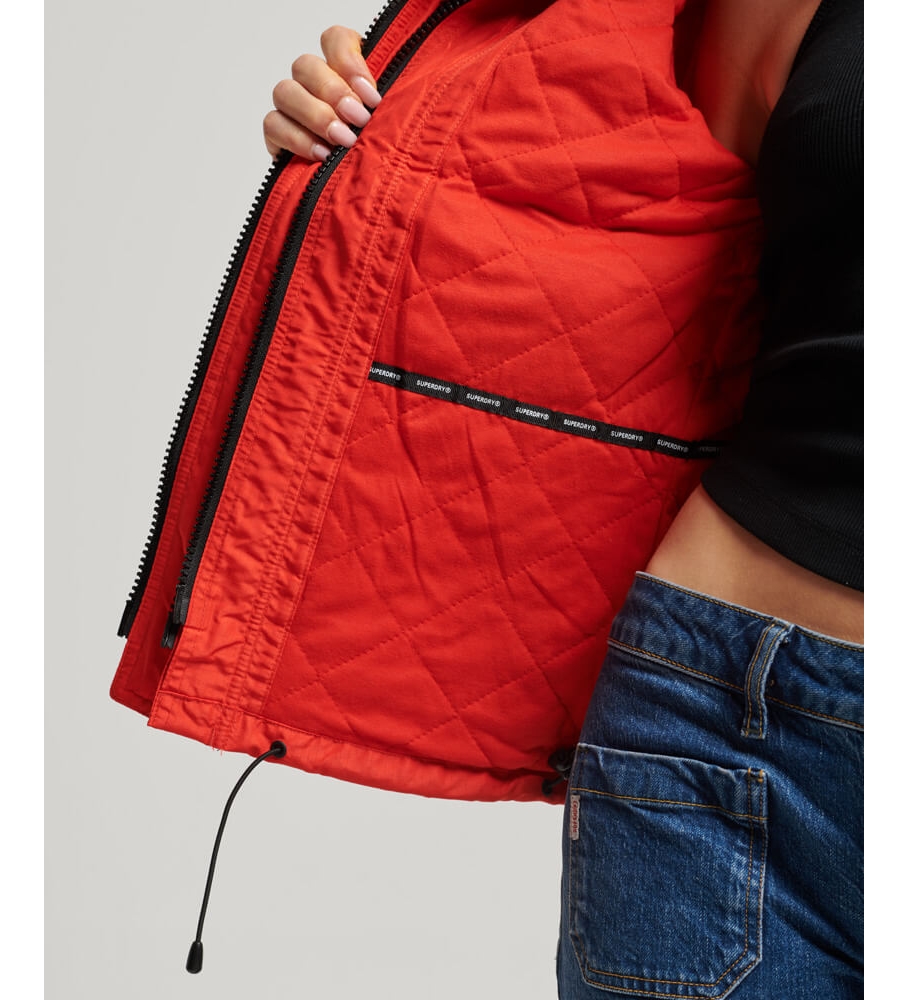 Jaqueta corta-vento com capuz Superdry Mountain Red