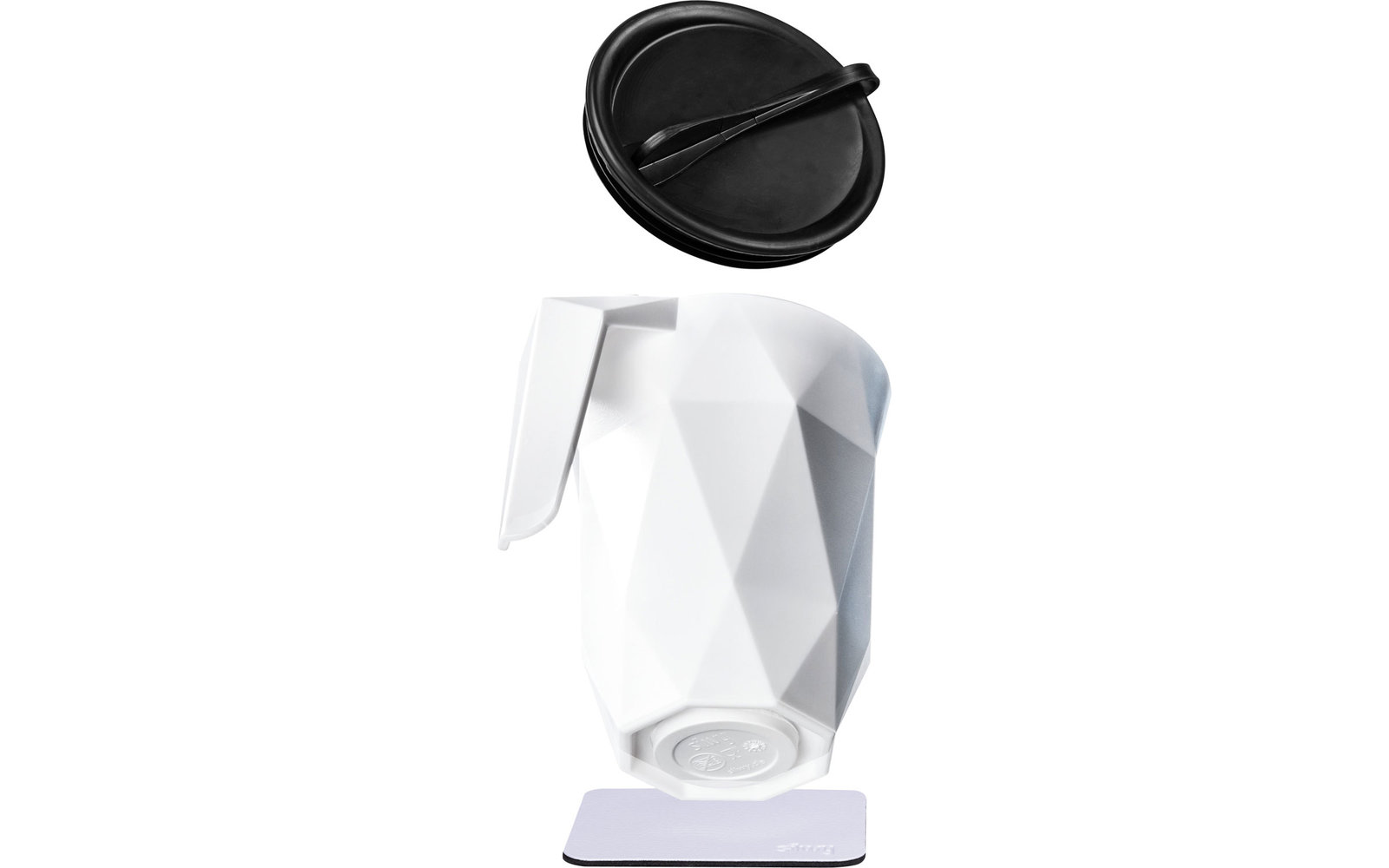 silwy® Magnet-Coffeecup Tasse mit Deckel inkl. Metall Nano Gel Pad (300 ml)