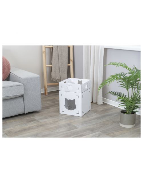 Trixie Kattenmeubel Casa Cara - Krabpalen - 93x72x30.5 cm Wit