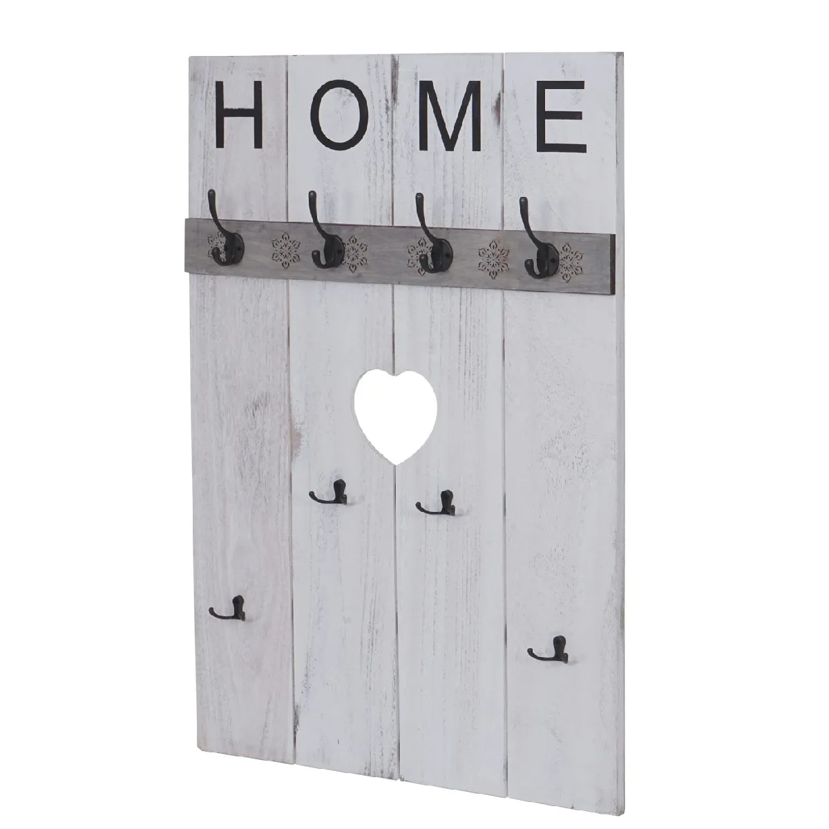 Mendler Portemanteau HOME Shabby Blanc