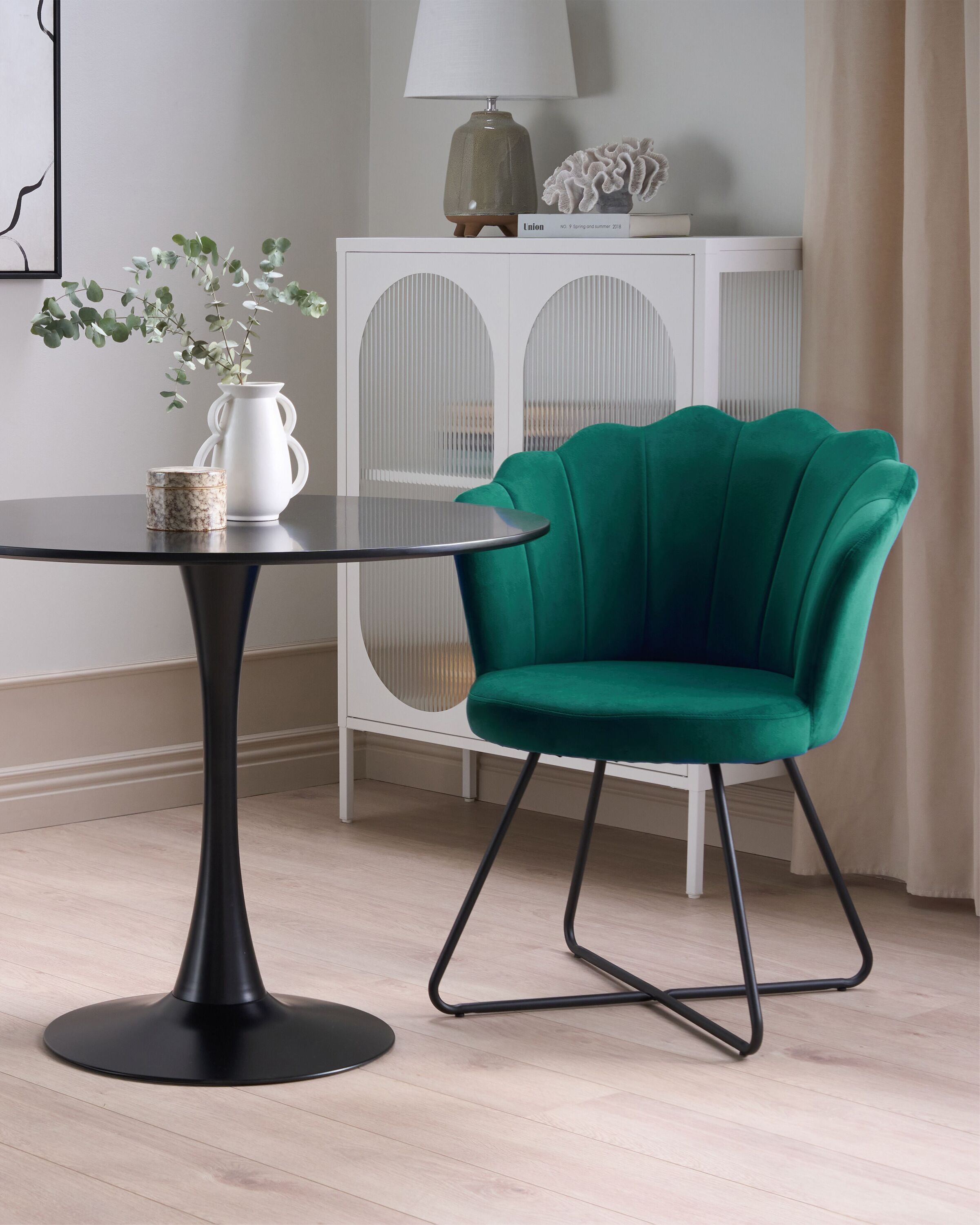 Fauteuil LOVELOCK Fluweel Smaragdgroen