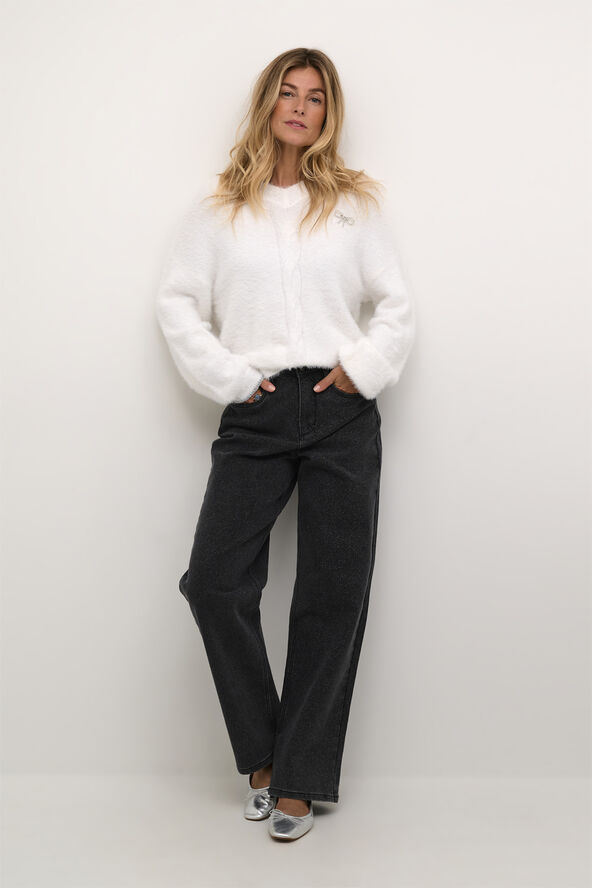 Cream CRFrosty Knit Pullover Snow white