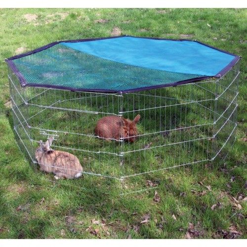 Recinto externo para animais de estimação em ferro prateado