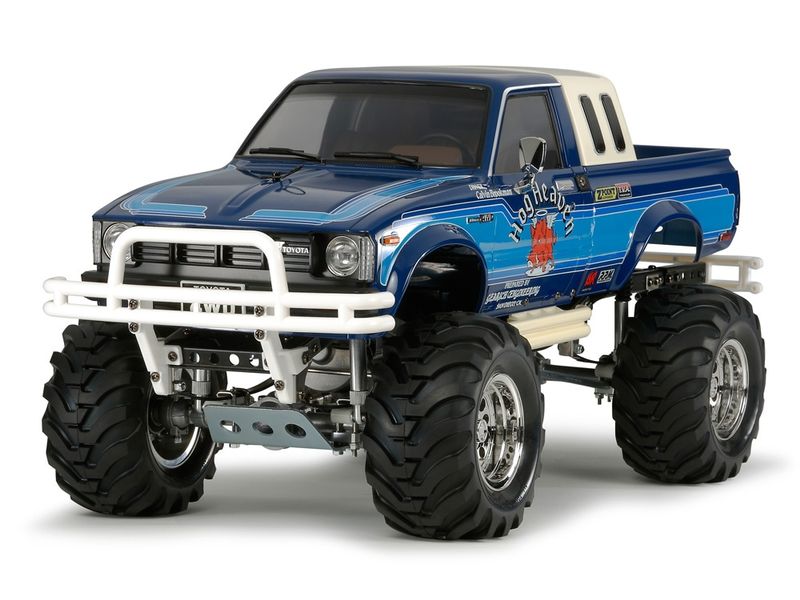 Tamiya Monster Truck Toyota 4x4 Pick-Up Bruiser Bausatz, 1: 4WD Toyota Hilux Pick-Up mit 3-Gang Getriebe