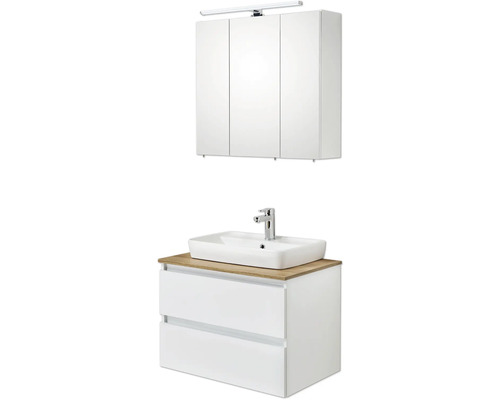 Pelipal Quickset 360 badkamermeubelset, BxHxD 78 x 200 x 50 cm, witte fronten met witte keramische wastafel, 360.078003