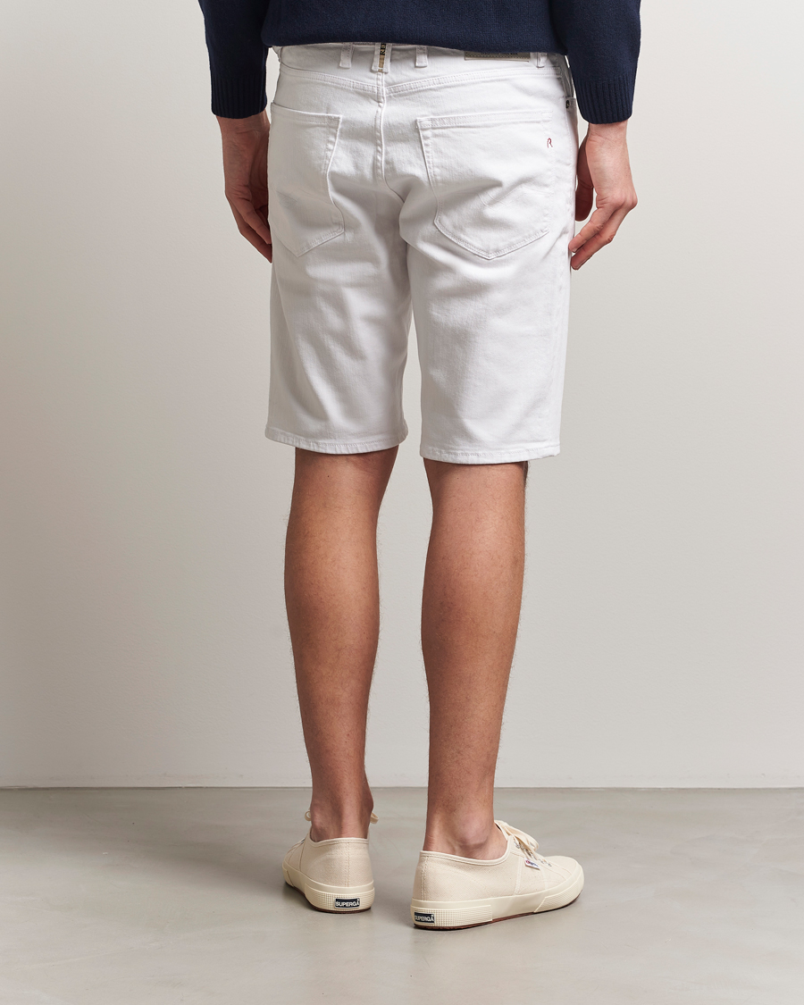 Replay RBJ981 Stretch Denim Shorts White