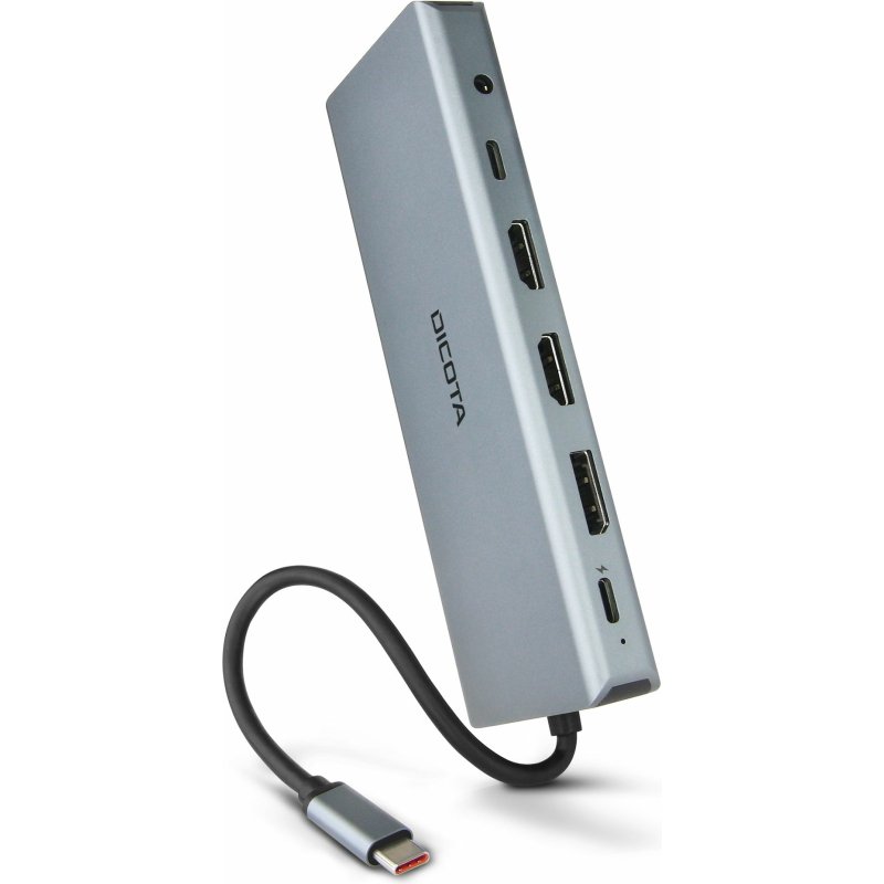 DICOTA D32065 hub & concentrateur USB 3.2 Gen 1 (3.1 Gen 1) Type-C Argent